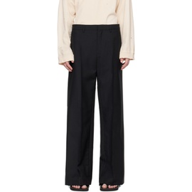 T/SEHNE Black Palazzo Trousers 241612M191004