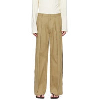 T/SEHNE SSENSE Exclusive Beige Tailored Trousers 241612M191001