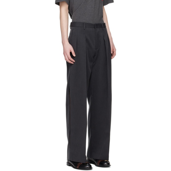  T/SEHNE SSENSE Exclusive Gray Tailored Trousers 241612M191002