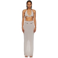 TYRELL SSENSE Exclusive Gray Camisole & Maxi Skirt Set 231034F055018
