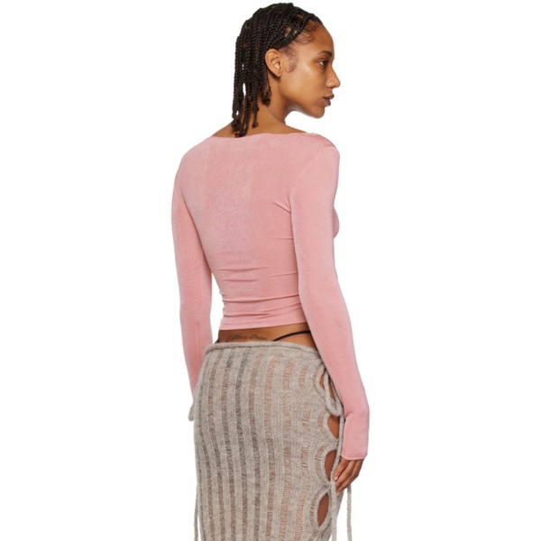  TYRELL SSENSE Exclusive Pink Long Sleeve T-Shirt 231034F110005