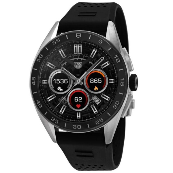  Tag Heuer MEN'S Connected Rubber Black Dial Watch SBR8A10.BT6259