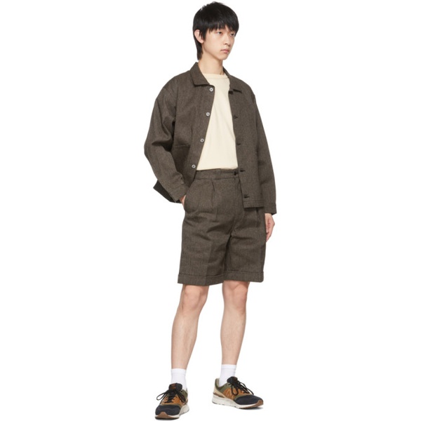  타이가 타카하시 Taiga Takahashi Brown Cotton Shorts 221839M193000