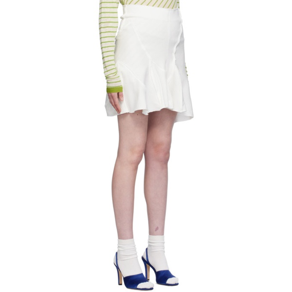  Talia Byre White Asymmetric Miniskirt 241258F090000