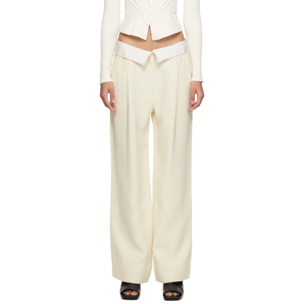  Talia Byre 오프화이트 Off-White Loose Tailored Trousers 231258F087001