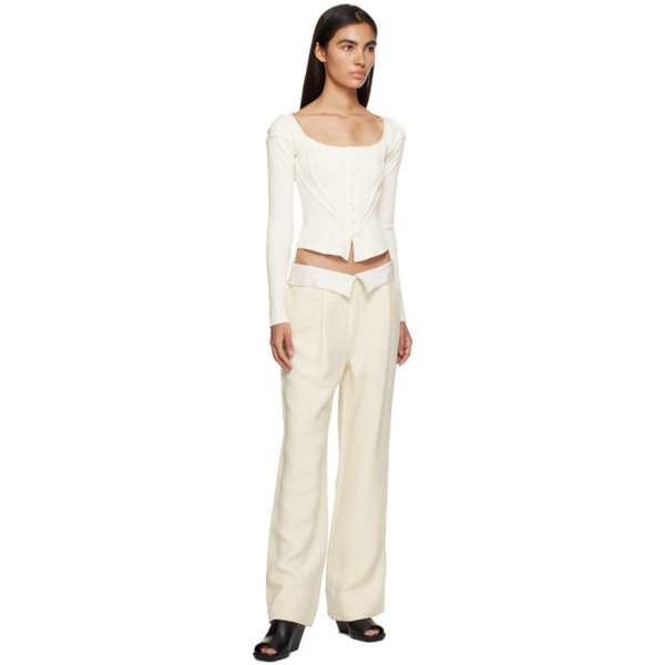  Talia Byre 오프화이트 Off-White Loose Tailored Trousers 231258F087001