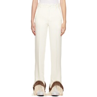 Tanner Fletcher 오프화이트 Off-White Ruth Trousers 222417F087029