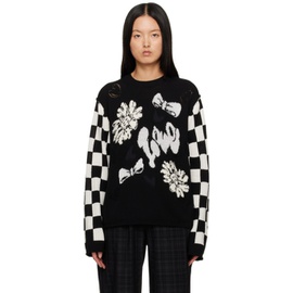 Tao Black Jacquard Sweater 231793F096008