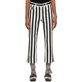 Tao Black & White Striped Trousers 231793F087000