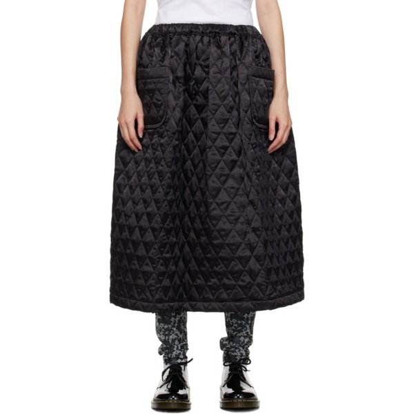 Tao Comme Des Garcons Black Quilted Midi Skirt 232244F092005