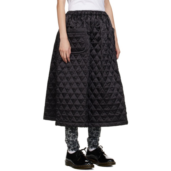  Tao Comme Des Garcons Black Quilted Midi Skirt 232244F092005