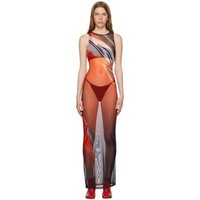 Tara Hakin SSENSE Exclusive Red Cardigan & Maxi Dress Set 231095F055010