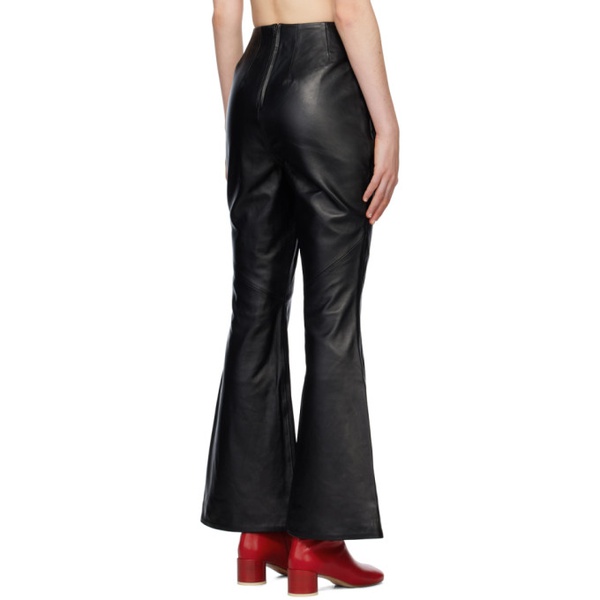  Tara Hakin SSENSE Exclusive Black Leather Trousers 231095F087001