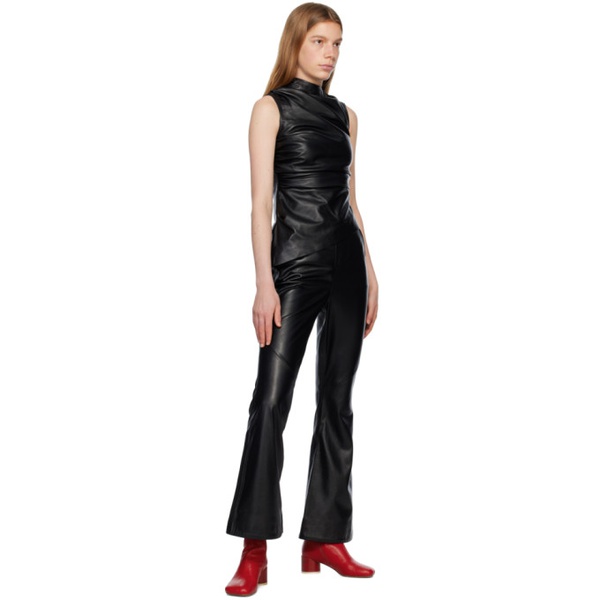  Tara Hakin SSENSE Exclusive Black Leather Trousers 231095F087001