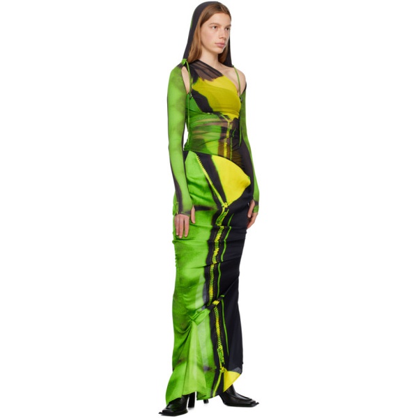  Tara Hakin SSENSE Exclusive Green Mermaid Maxi Skirt 231095F093006