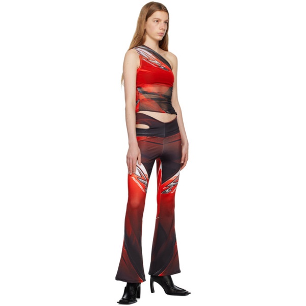  Tara Hakin SSENSE Exclusive Red Twist Trousers 231095F087002