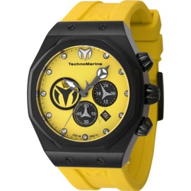 Technomarine MEN'S Reef Chronograph Silicone Yellow and Black Dial Watch TM-523002