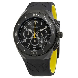 Technomarine MEN'S Manta Chronograph Silicone Black Dial Watch TM-215069