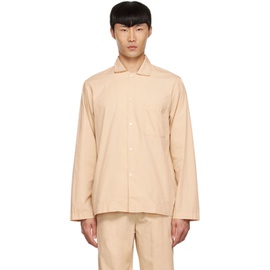 테클라 Tekla Beige Organic Cotton Pyjama Shirt 222482M218031