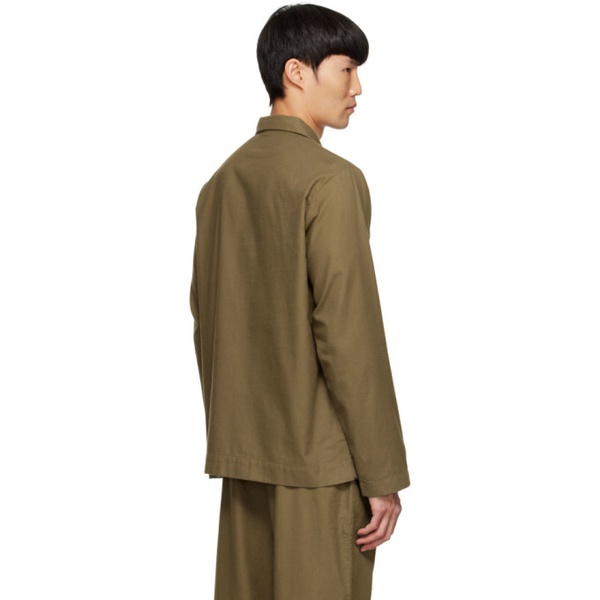  테클라 Tekla Khaki Organic Cotton Pyjama Shirt 222482M218057