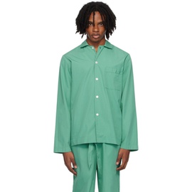 테클라 Tekla Green Long Sleeve Pyjama Shirt 242482M218008