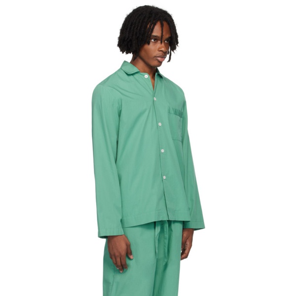  테클라 Tekla Green Long Sleeve Pyjama Shirt 242482M218008