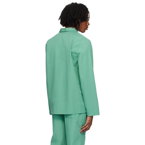  테클라 Tekla Green Long Sleeve Pyjama Shirt 242482M218008