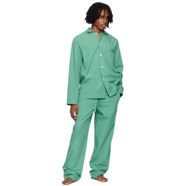  테클라 Tekla Green Long Sleeve Pyjama Shirt 242482M218008