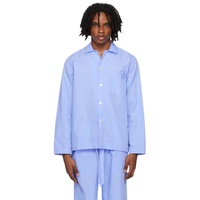 테클라 Tekla Blue Long Sleeve Pyjama Shirt 242482M218037