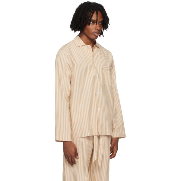  테클라 Tekla Tan Long Sleeve Pyjama Shirt 242482M218007