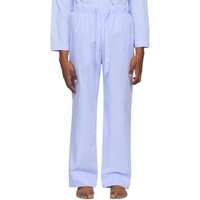 테클라 Tekla Blue Drawstring Pyjama Pants 242482M218030