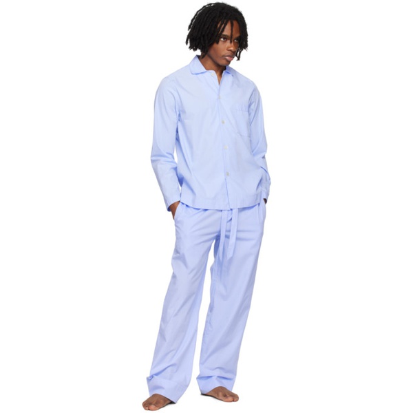  테클라 Tekla Blue Drawstring Pyjama Pants 242482M218030