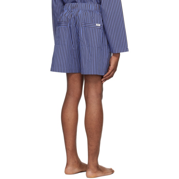  테클라 Tekla Brown & Blue Drawstring Pyjama Shorts 242482M218014