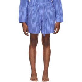 테클라 Tekla Blue Drawstring Pyjama Shorts 242482M218019
