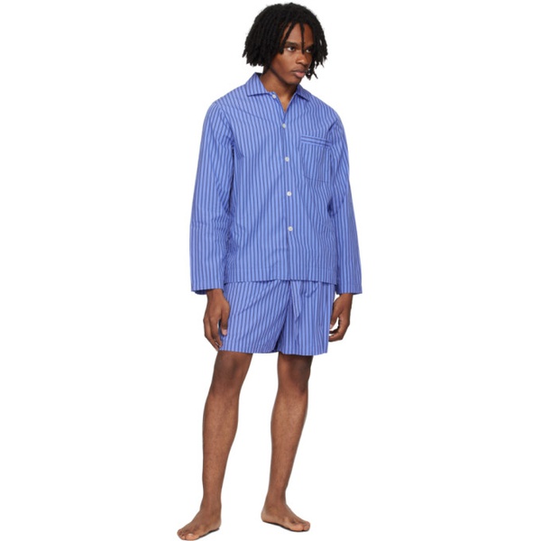  테클라 Tekla Blue Drawstring Pyjama Shorts 242482M218019