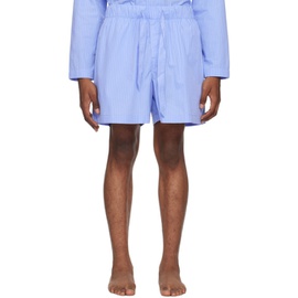 테클라 Tekla Blue Drawstring Pyjama Shorts 242482M218017