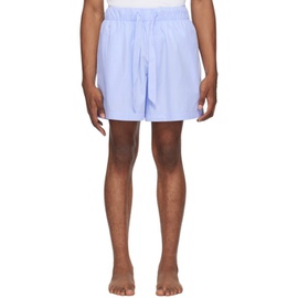 테클라 Tekla Blue Drawstring Pyjama Shorts 242482M218020