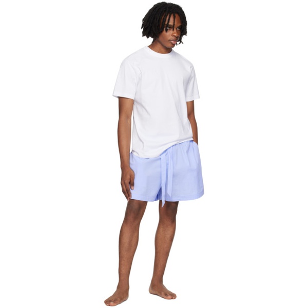  테클라 Tekla Blue Drawstring Pyjama Shorts 242482M218020