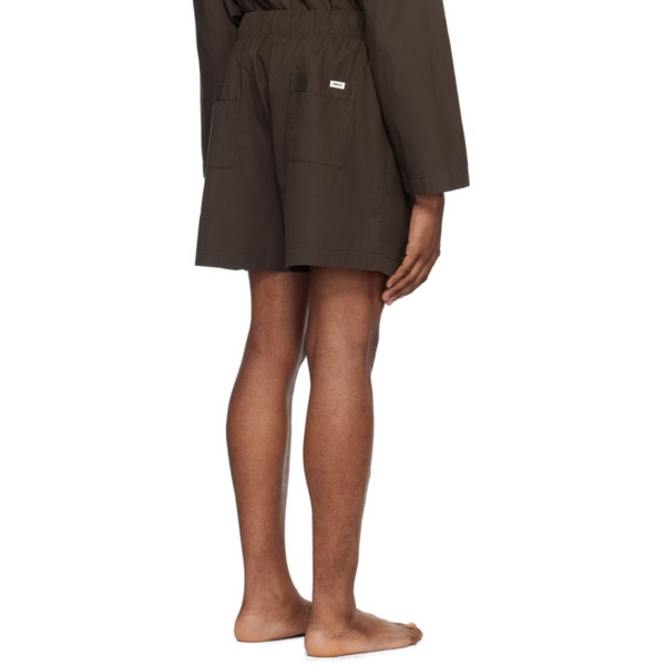  테클라 Tekla Brown Drawstring Pyjama Shorts 242482M218021