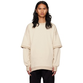 Templa Beige Layered Sweatshirt 222825M204002