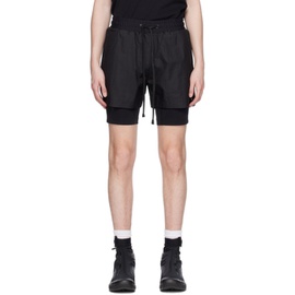 Templa Black Layered Track Shorts 232825M193000