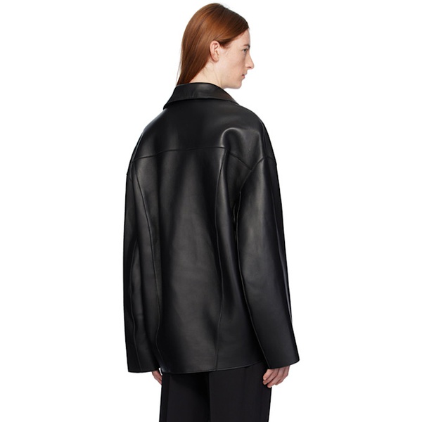  Teurn Studios SSENSE Exclusive Black Boel Leather Jacket 241776F064000
