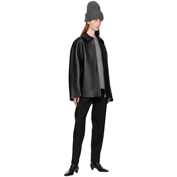  Teurn Studios SSENSE Exclusive Black Boel Leather Jacket 241776F064000