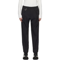 Th products Black Pleated Lounge Pants 232304M190000