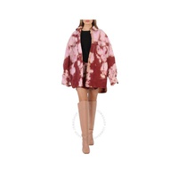 더 아티코 The Attico Ladies Pink/Bordeaux Elaine Short Coat 232WCB21-PINK/BORDEAUX