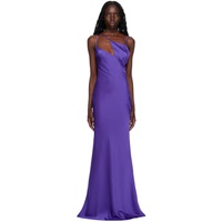 더 아티코 The Attico Purple Melva Maxi Dress 232528F052031