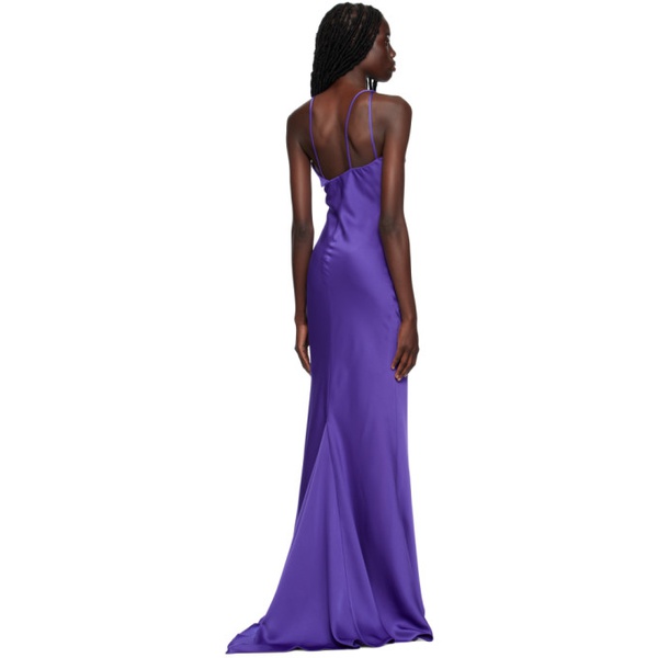  더 아티코 The Attico Purple Melva Maxi Dress 232528F052031