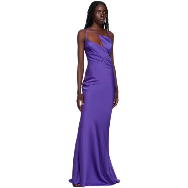  더 아티코 The Attico Purple Melva Maxi Dress 232528F052031