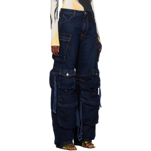  더 아티코 The Attico Blue Fern Jeans 232528F069001