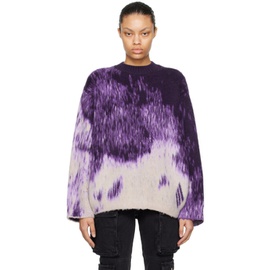 더 아티코 The Attico Purple Jacquard Sweater 241528F096000